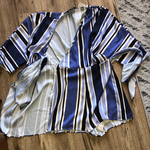 NEW!!! HP π₯³π₯³π₯³Zara Blue Striped Jumpsuit - Picture 11 of 16